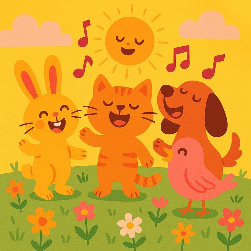 Kids Song cartoon style example — a fox opening a bakery